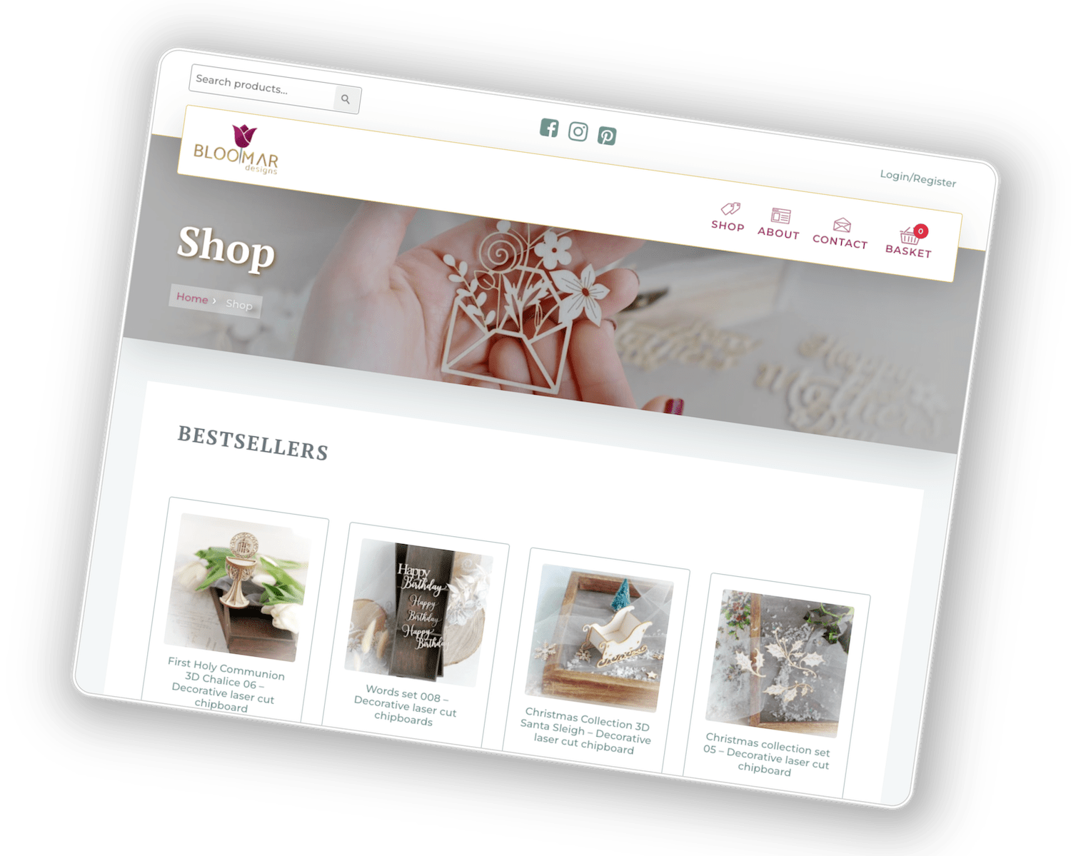 Bloomar Designs website