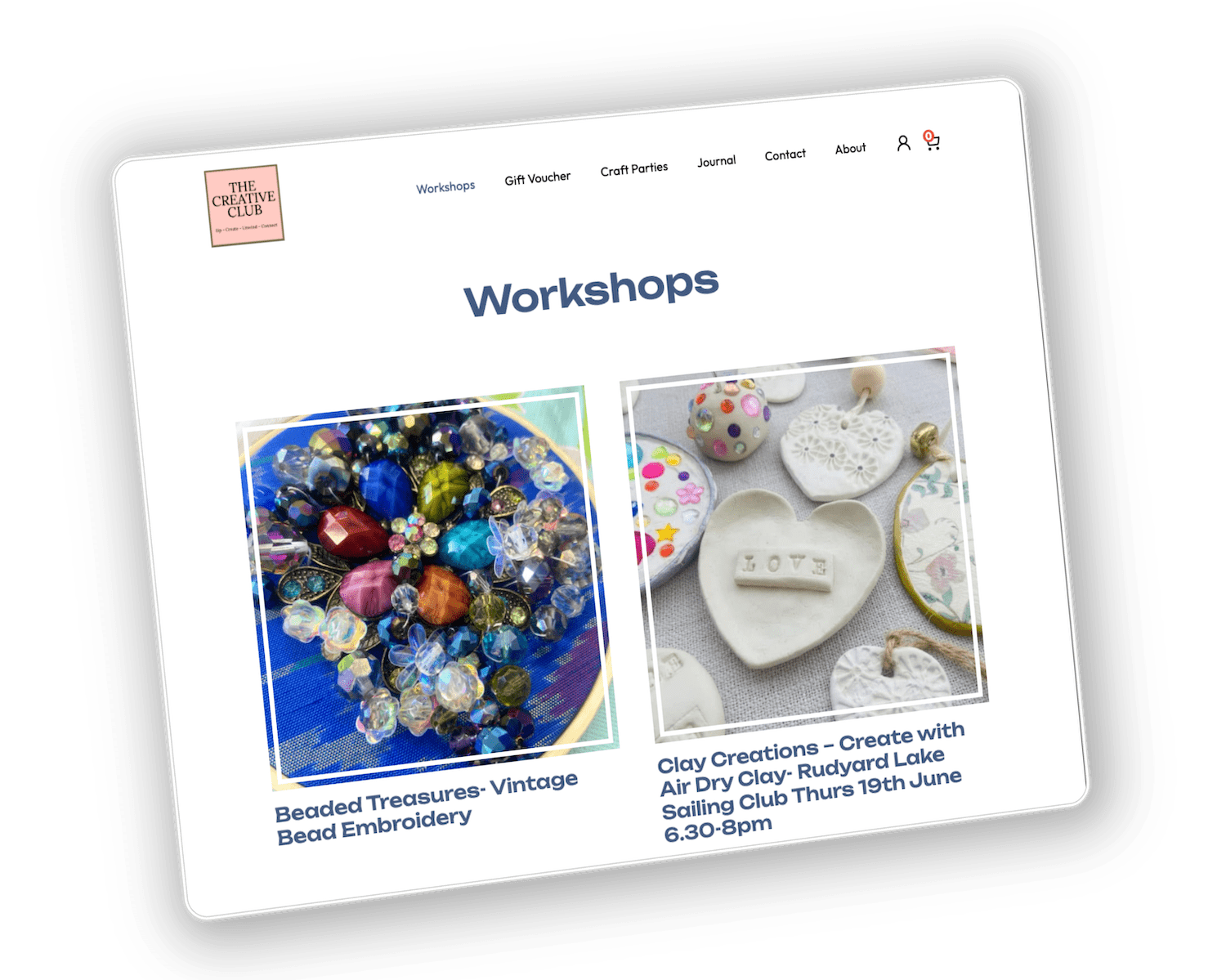 The Creative Club website